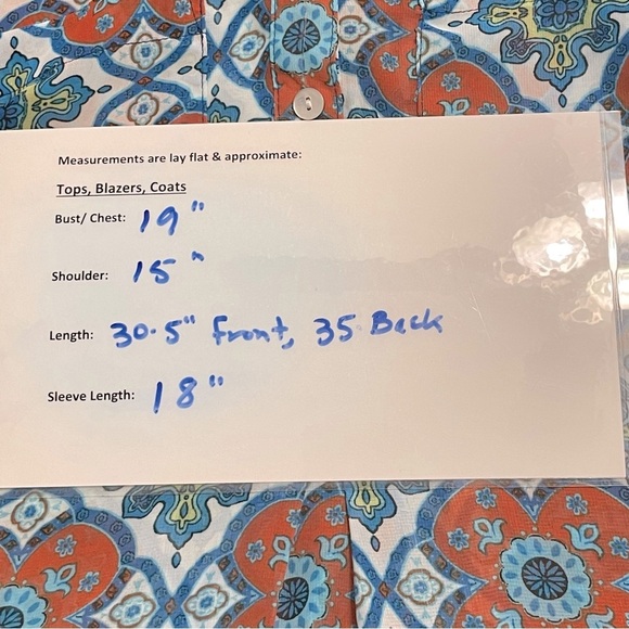 Anthropology Fig and Flower geometric floral print top size M - Picture 13 of 14